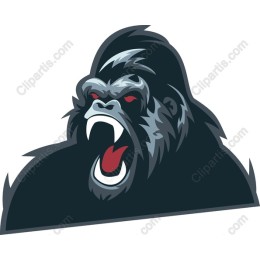 Fierce Gorilla Head