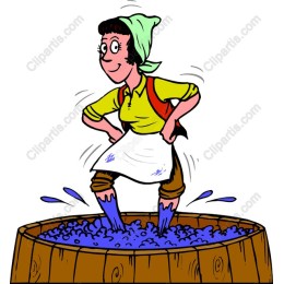 Grape Stomping Woman Vintage