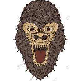 Fierce Gorilla Face