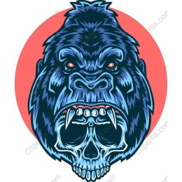 Gritty Gorilla Skull