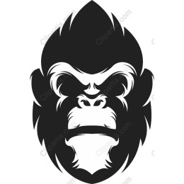 Fierce Gorilla Head