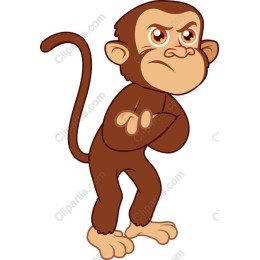 Playful Cartoon Monkey