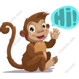 Cheerful Monkey Greeting