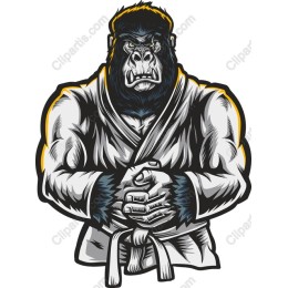 Fierce Gorilla in Martial Arts Gi