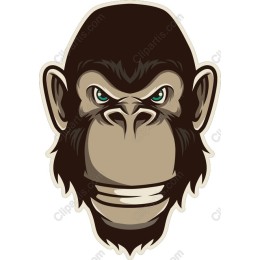 Fierce Gorilla Head
