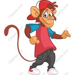 Cartoon Monkey in Cap