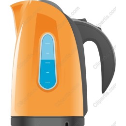 Electric Kettle in Orange and Gray