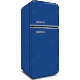 Blue Retro Refrigerator