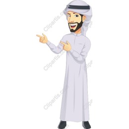 Cheerful Arab Man in Traditional Attire