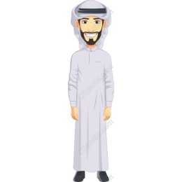 Cheerful Middle Eastern Character