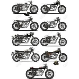 Motorcycle Bundle - 10 Unique Cliparts