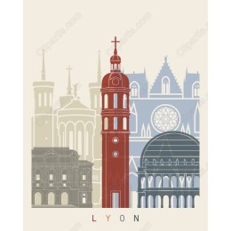 Lyon City Skyline