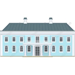 Elegant Blue Mansion