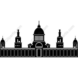 Black and White Architectural Skyline