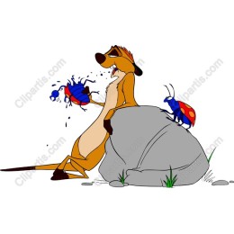 Whimsical Character with Meal