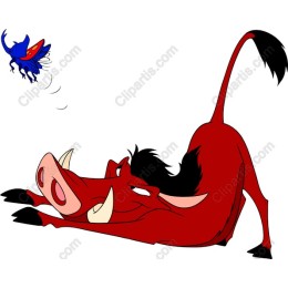 Playful Hog and Butterfly
