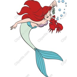 Vibrant Mermaid and Crab