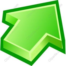 Vibrant 3D Green Arrow