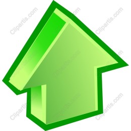 3D Green Upward Arrow