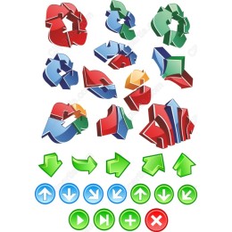 Dynamic Recycling Clipart and Arrow Set