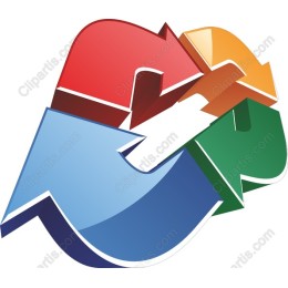 Vibrant Interwoven Arrows
