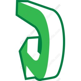 Stylish Green Letter D