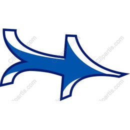 Dynamic Blue Directional Arrow