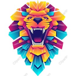 Vibrant Lion Head
