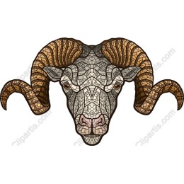 Mosaic Ram Head