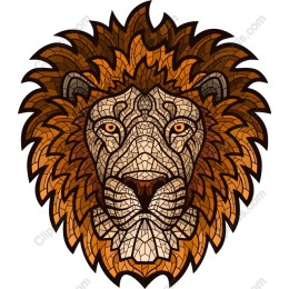 Majestic Mosaic Lion Head