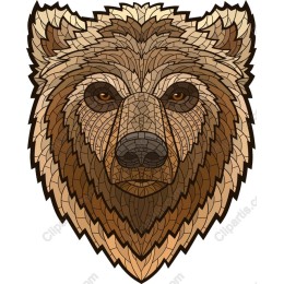 Geometric Bear Head