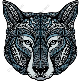 Intricate Wolf Head
