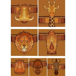 Wildlife Mosaic Clipart Bundle