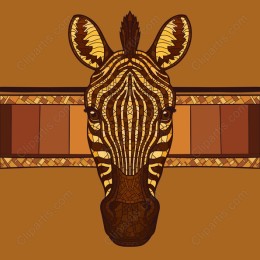 Mosaic Zebra Head