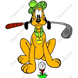 Whimsical Golf Caddy Dog