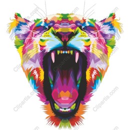 Vibrant Roaring Lion