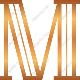 Golden Letter M