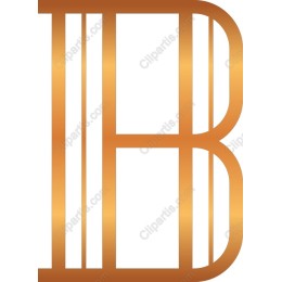 Elegant Gold Letter B