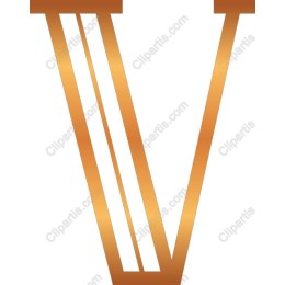 Elegant Gold Letter V