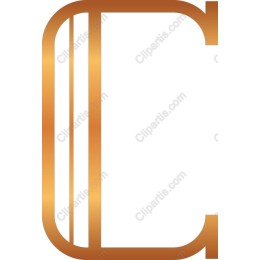Modern Gold Letter C