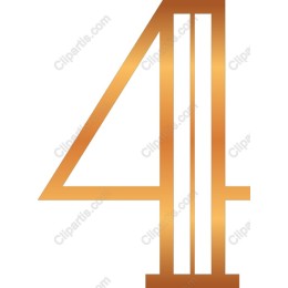 Elegant Gold Number 4