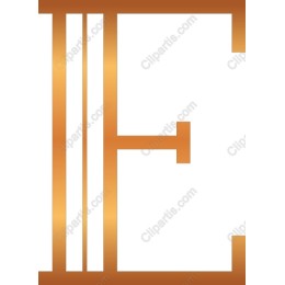 Elegant Golden Letter E