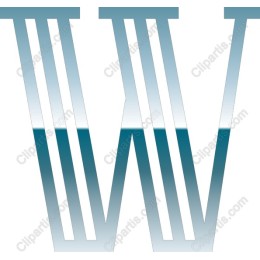 Gradient Letter 'W'