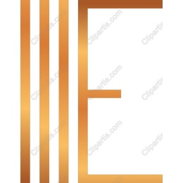 Elegant Gold Letter E