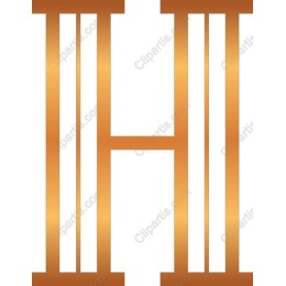Elegant Golden Letter H