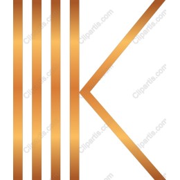 Elegant Golden Letter K