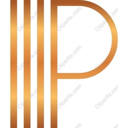 Geometric Elegance Letter P