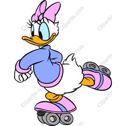 Playful Roller Skating Duck