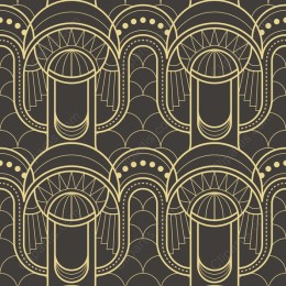 Art Deco Golden Geometric Pattern