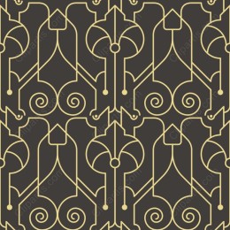 Art Deco Golden Swirl Pattern